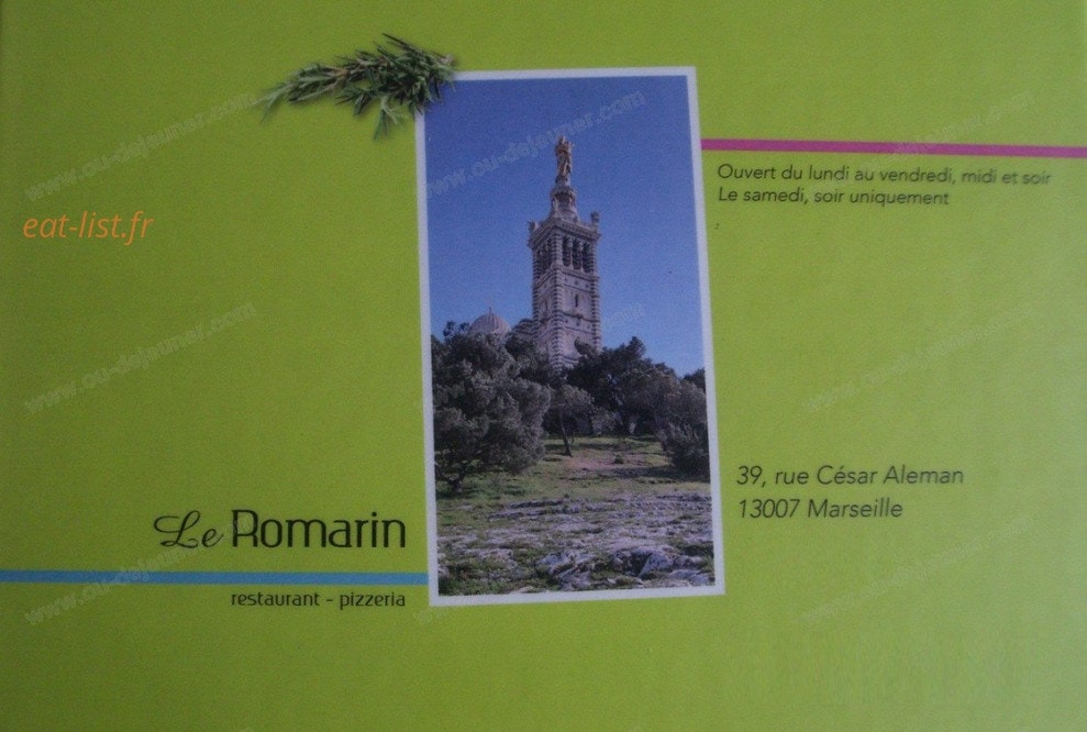 Le romarin — carte page 5