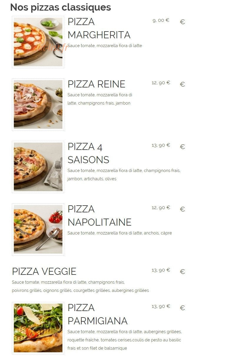 Mozz'Art Pizza — carte page 3