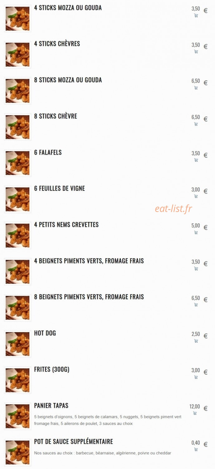 Rapido Burger — carte page 10
