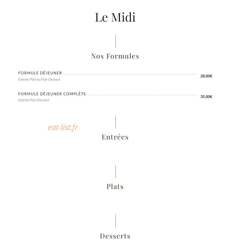Restaurant Nestou — carte page 1