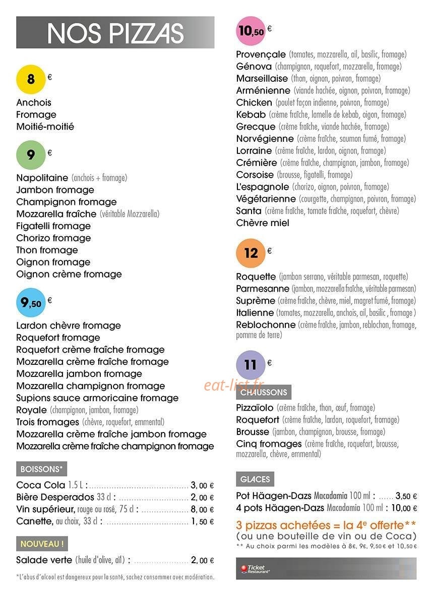 Santa pizza — carte page 2