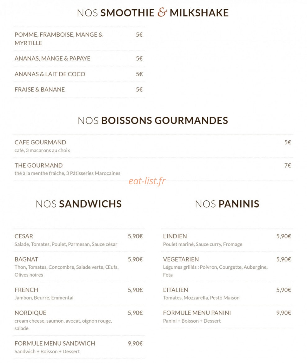 So Cute Coffee — carte page 3