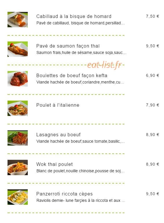 Affaire de goûts — carte page 6