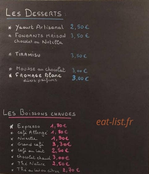 Au goût des mets — carte page 3