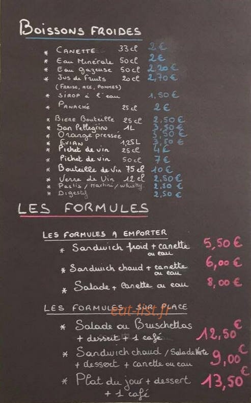 Au goût des mets — carte page 4