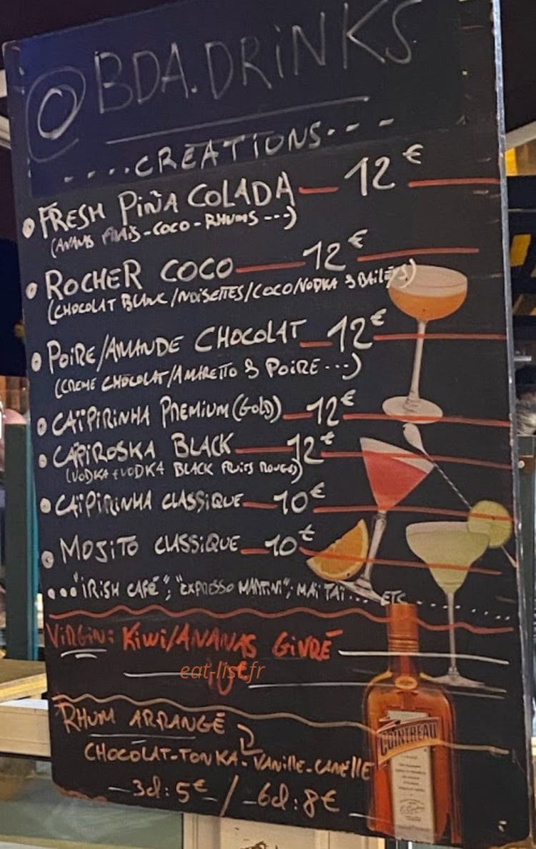 Bar des Amis — carte page 1