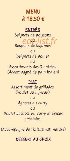 Bombay Grill — carte page 2