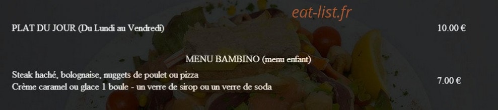 Brasserie du stade — carte page 7