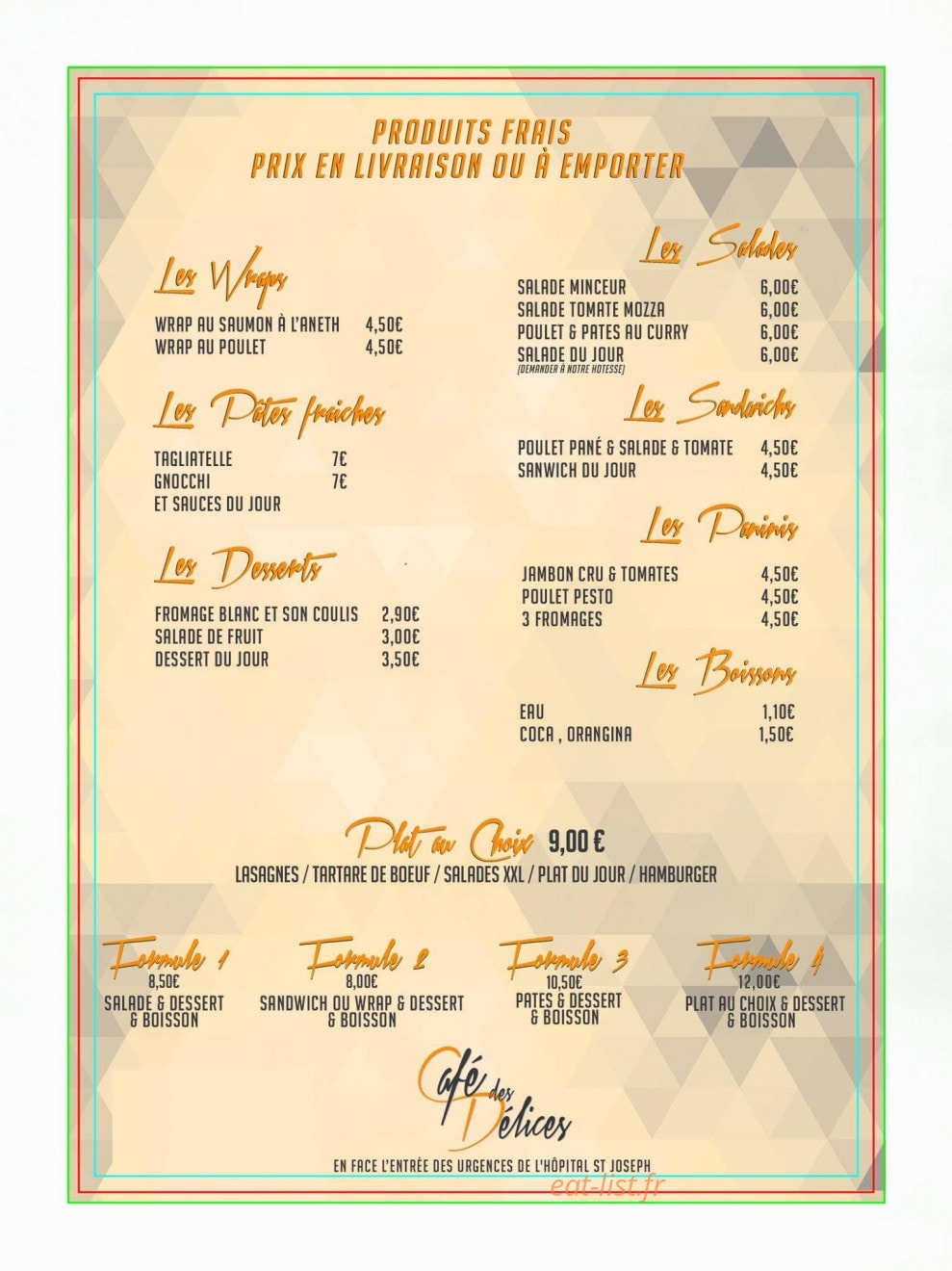 Café des Délices — carte page 2