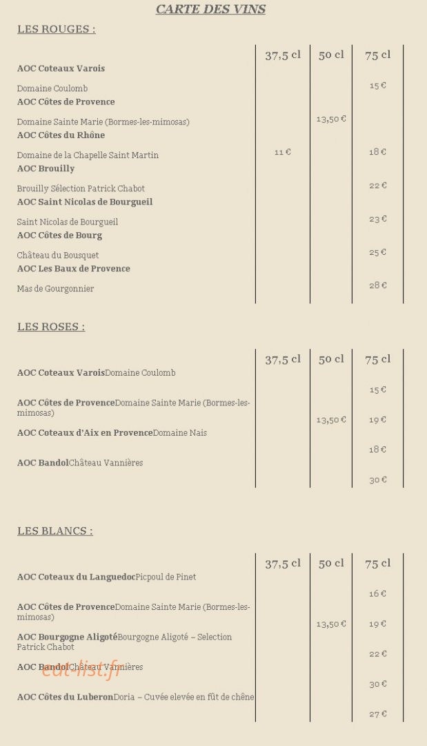 Café Thaï — carte page 4