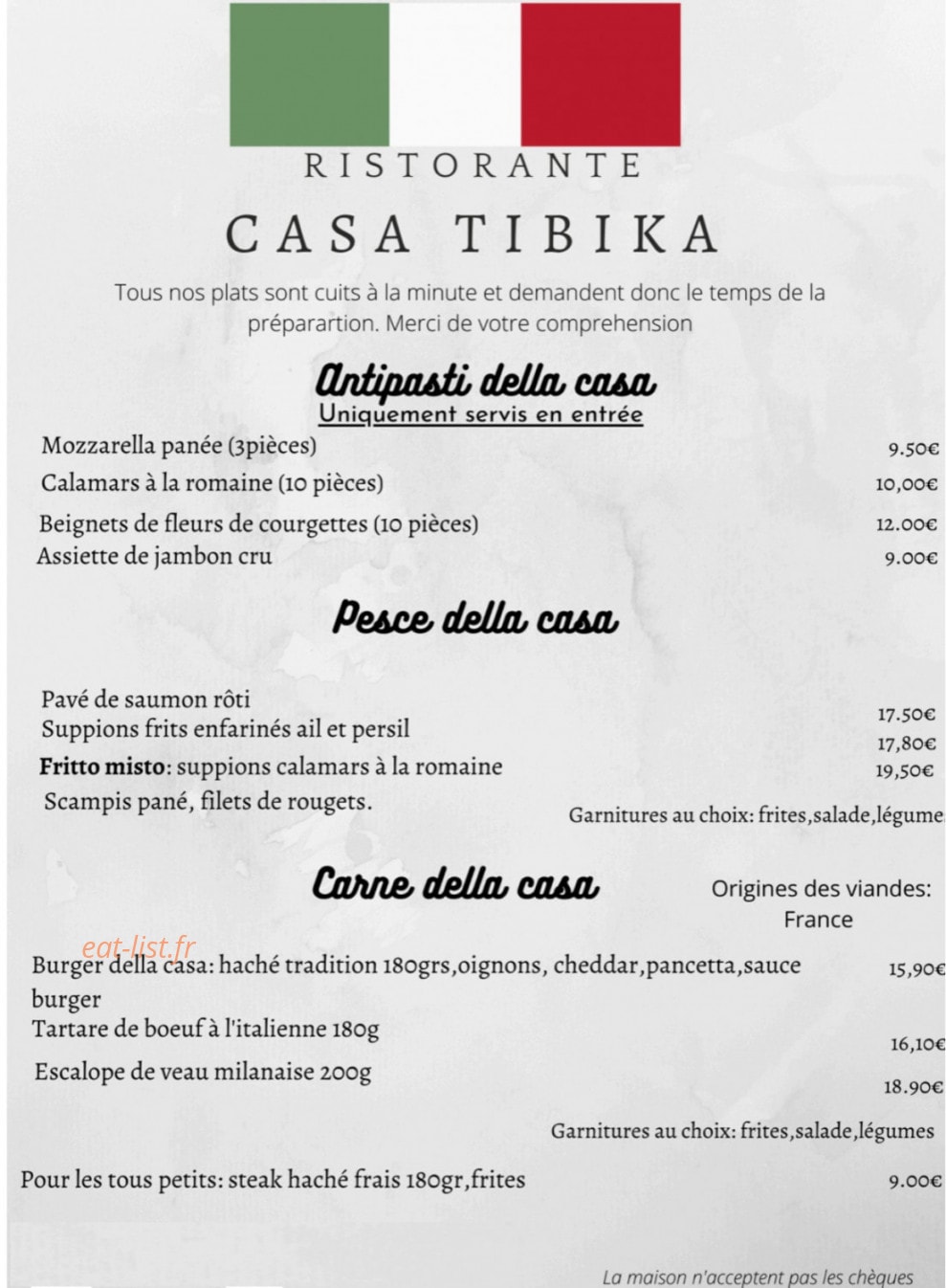 Casa Tibika — carte page 1