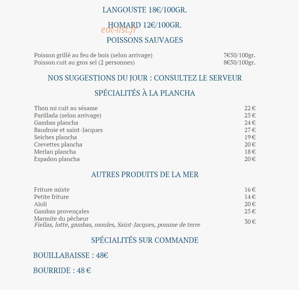 Chez Aldo — carte page 2