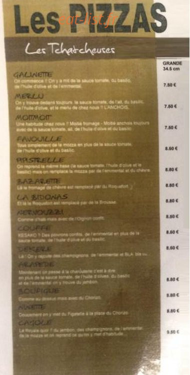 Chez  Degun — carte page 1