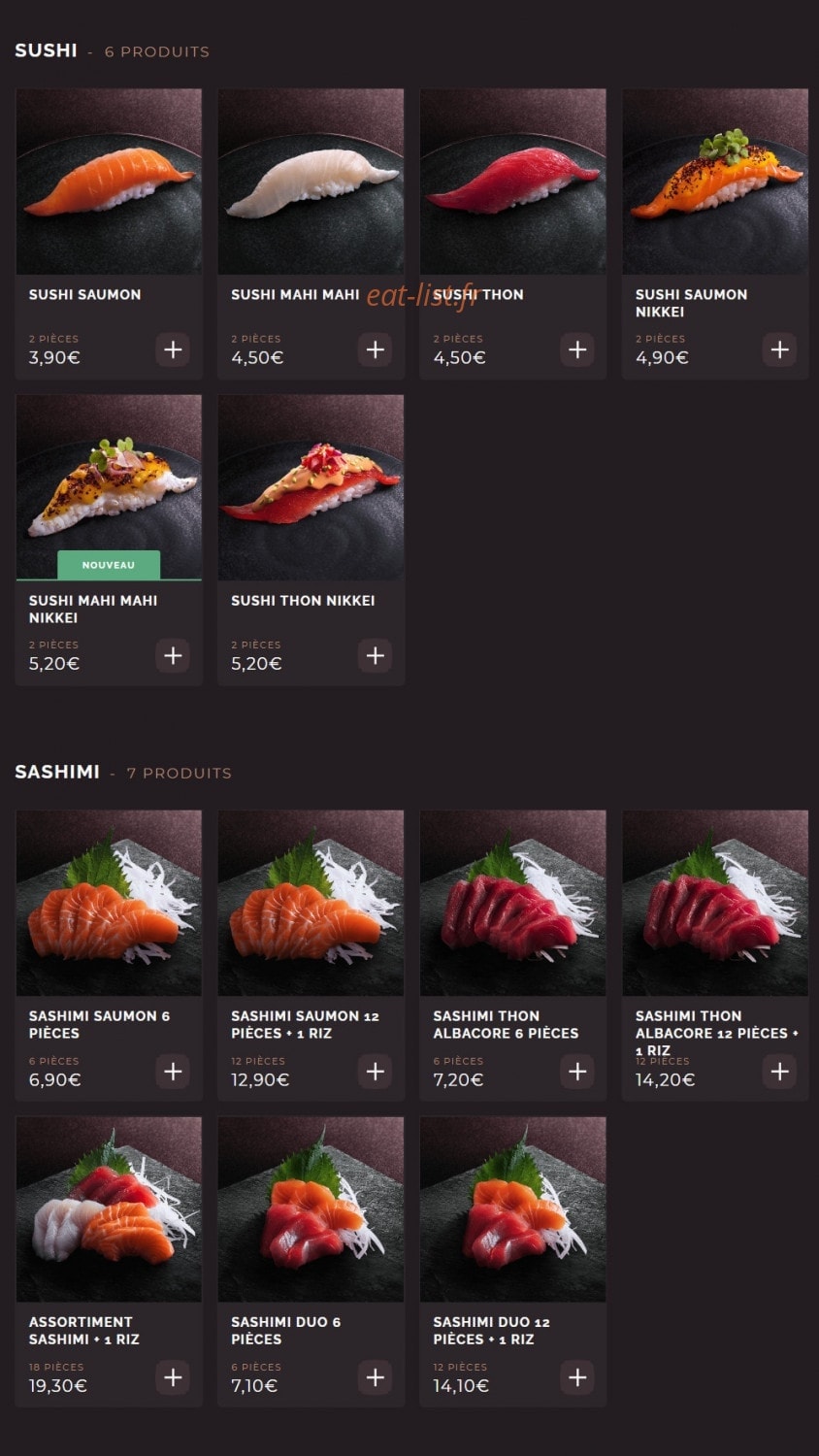 Côté Sushi — carte page 7
