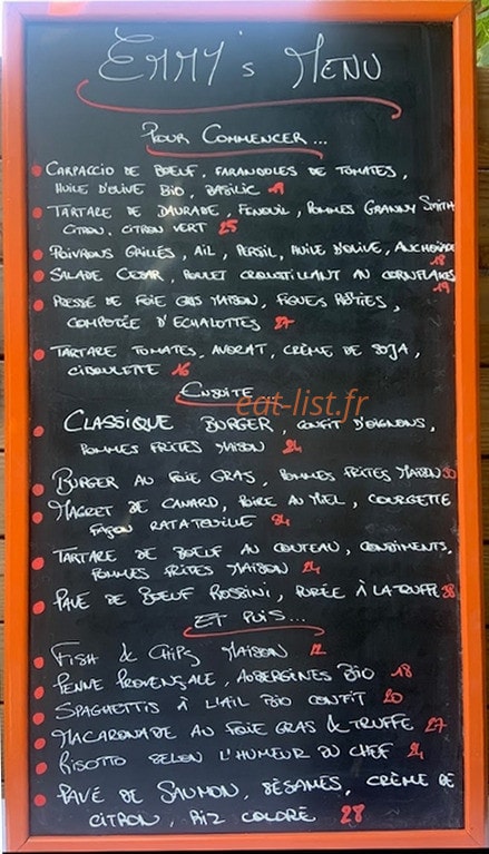 Emmy’s — carte page 1