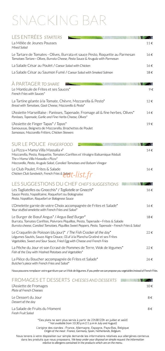 Golden Tulip Villa Massalia — carte page 4