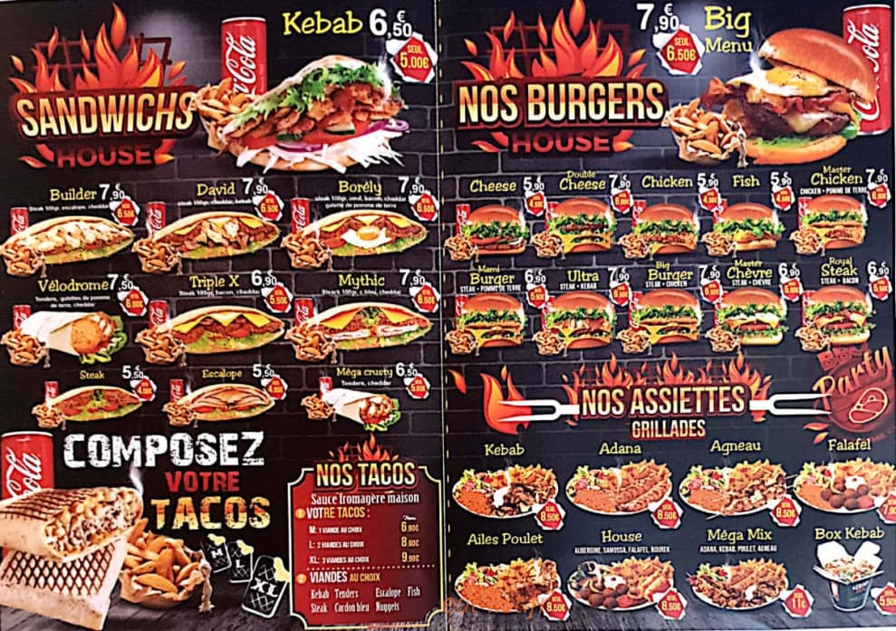 House Food — carte page 2
