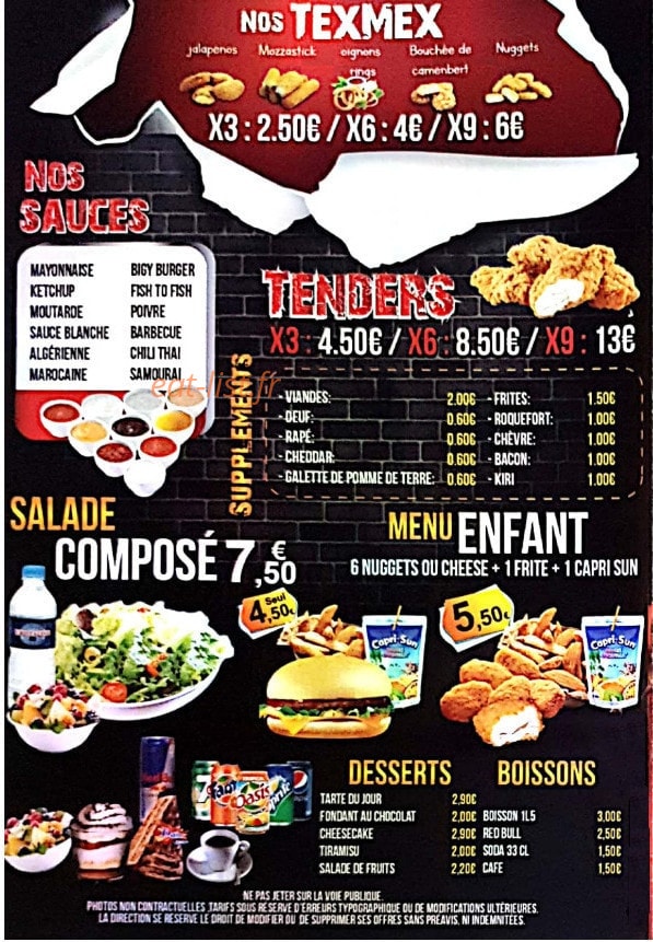 House Food — carte page 3