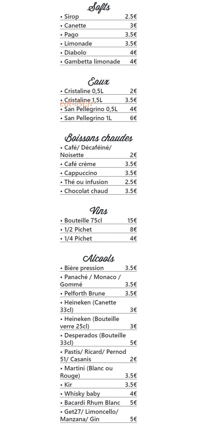 La Buvette Du Lac — carte page 2