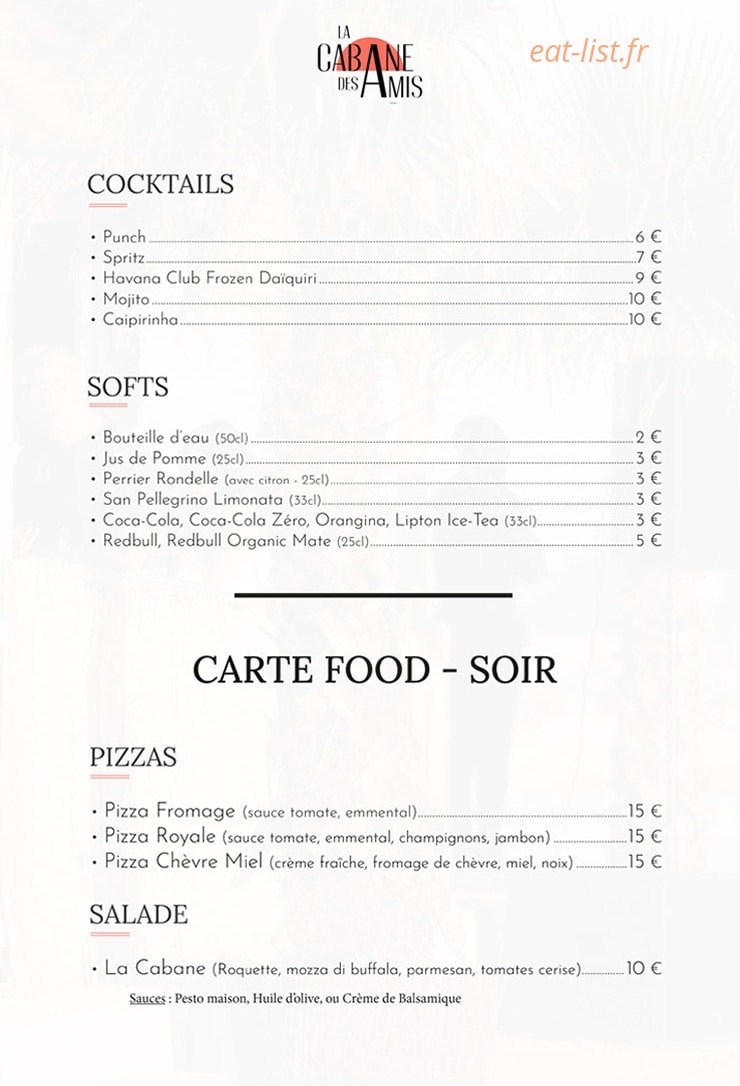 La Cabane des Amis — carte page 3