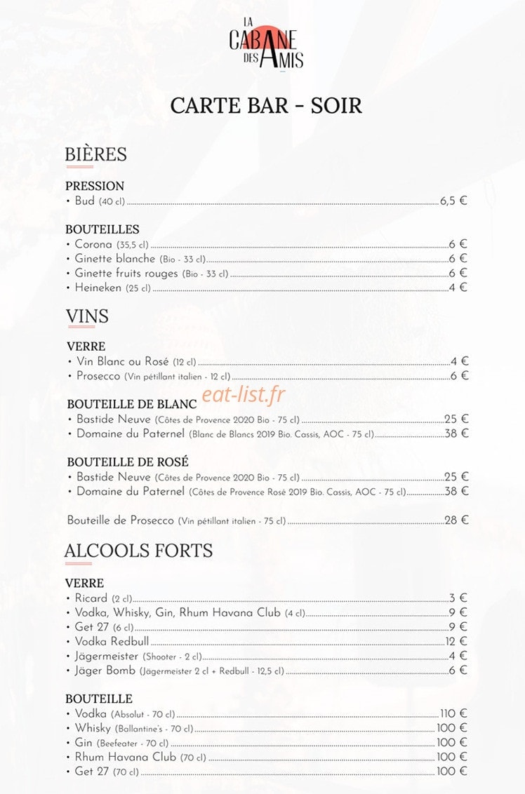 La Cabane des Amis — carte page 2