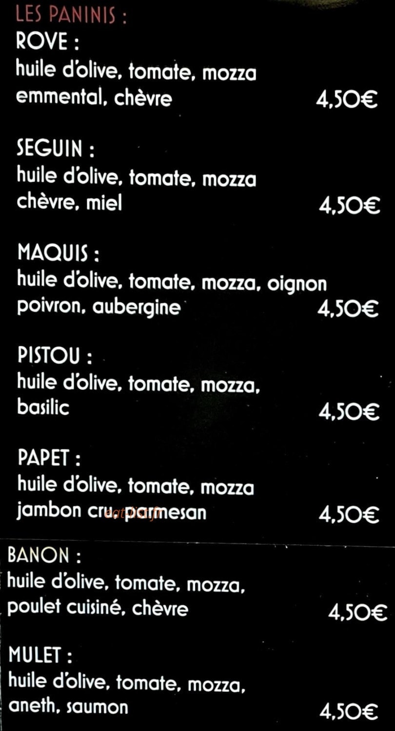 La Cabane Marseillaise — carte page 6