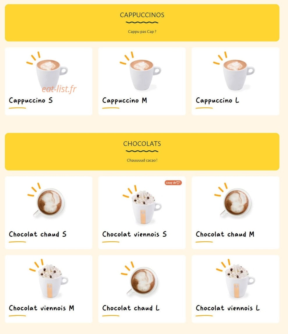 La Croissanterie — carte page 10