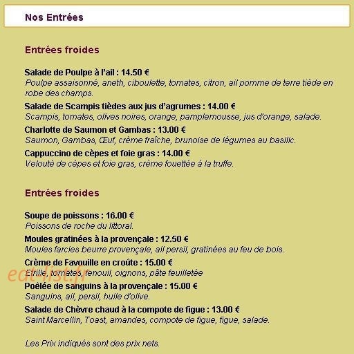 La Grotte — carte page 1