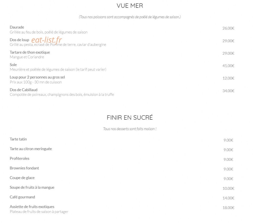 La Maison Mickaël — carte page 4