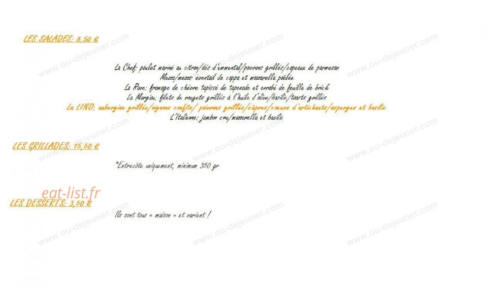 La PIizz a Lino — carte page 2