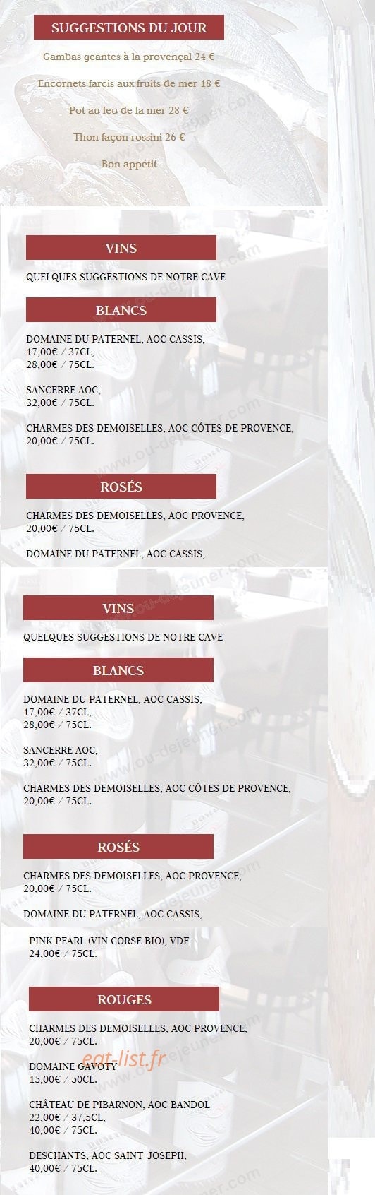 La riviéra — carte page 6