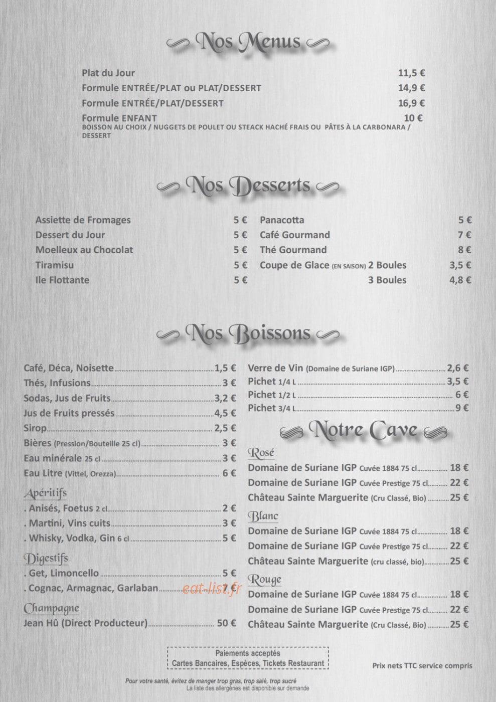 La Terrasse du 8eme — carte page 2