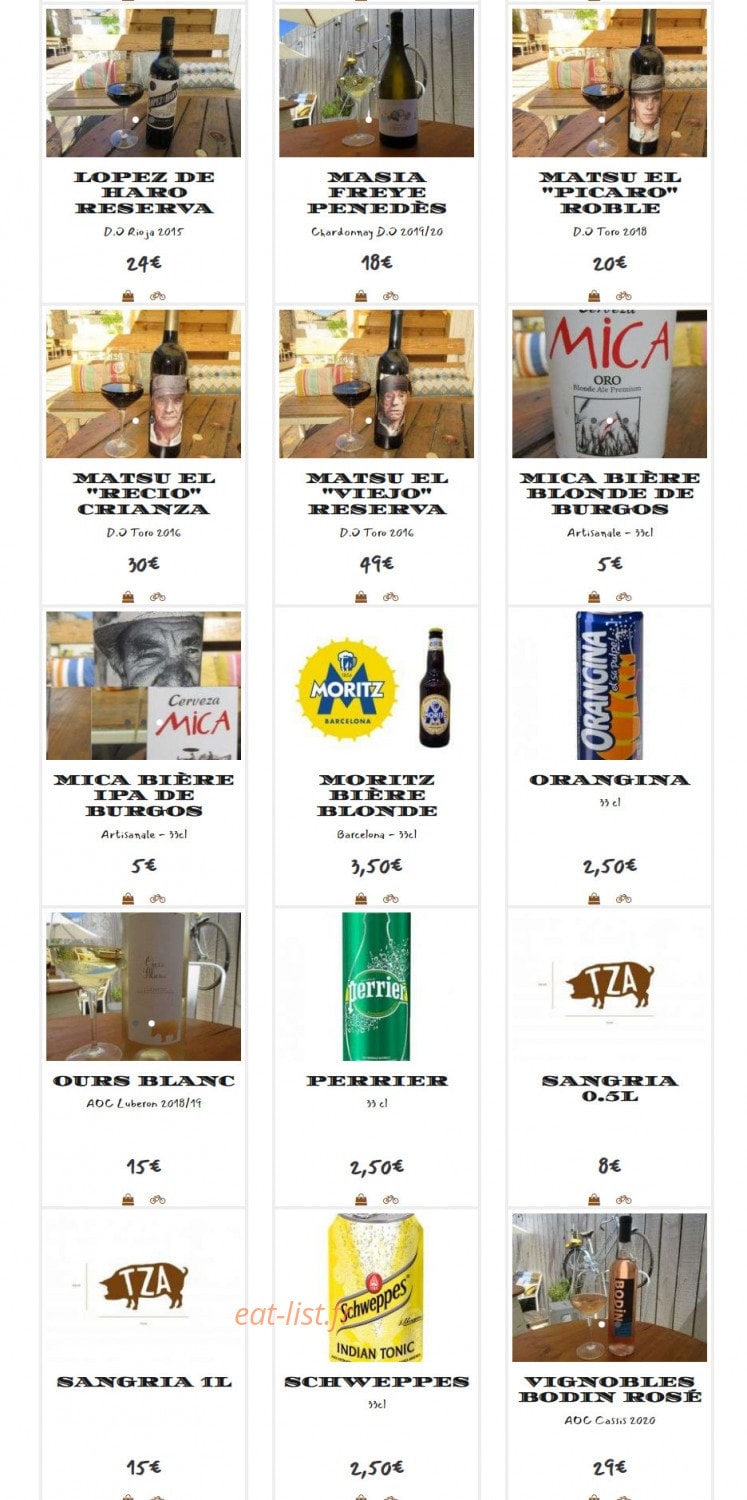 La Terraza de La Cave à Jambon — carte page 5