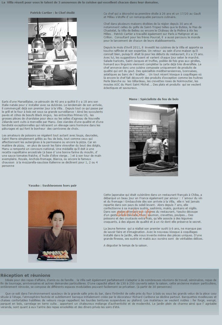 La villa — carte page 1