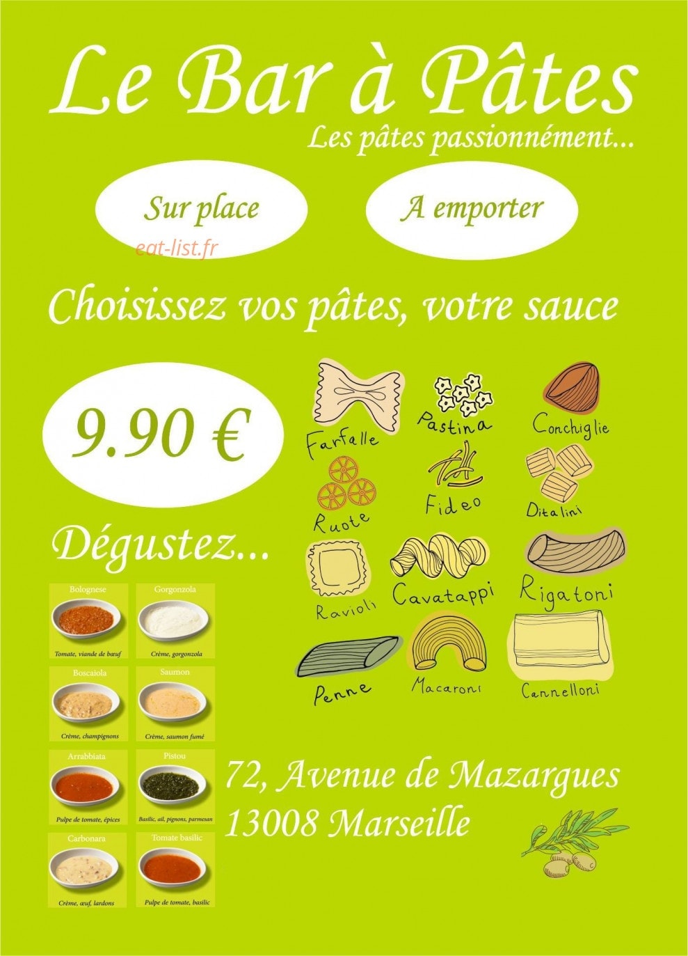 Le Bar à Pates — carte page 2