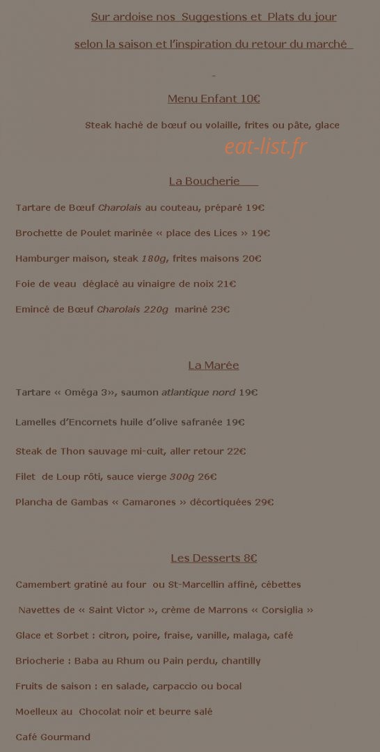 Le Comptoir Marseillais — carte page 2