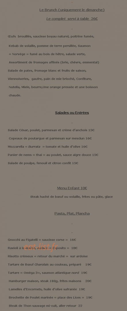 Le Comptoir Marseillais — carte page 3