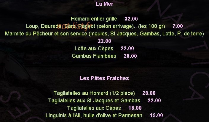 Le Nautica des Goudes — carte page 2