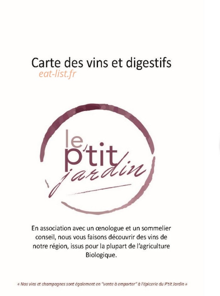 Le P'tit Jardin — carte page 4