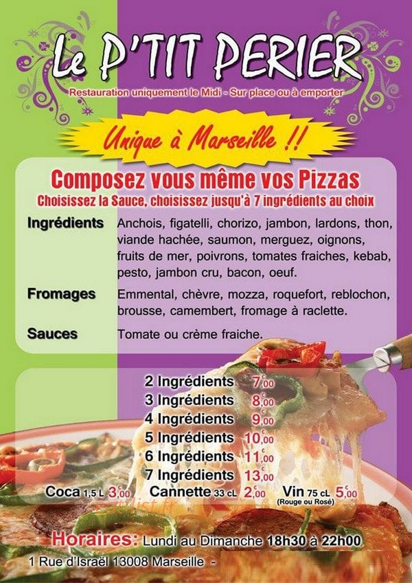 Le P'tit Perier — carte page 1