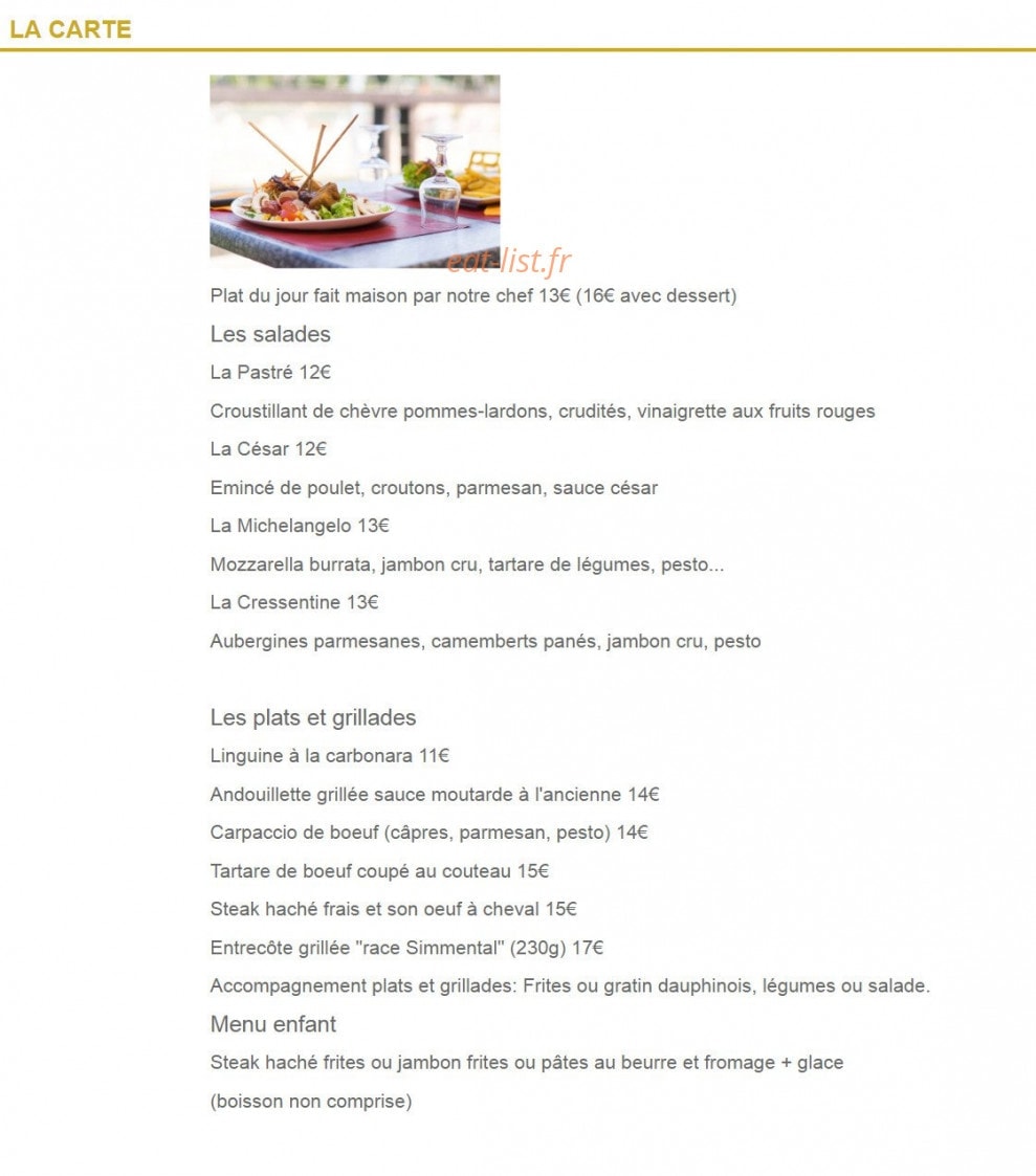 Le Pastré — carte page 1