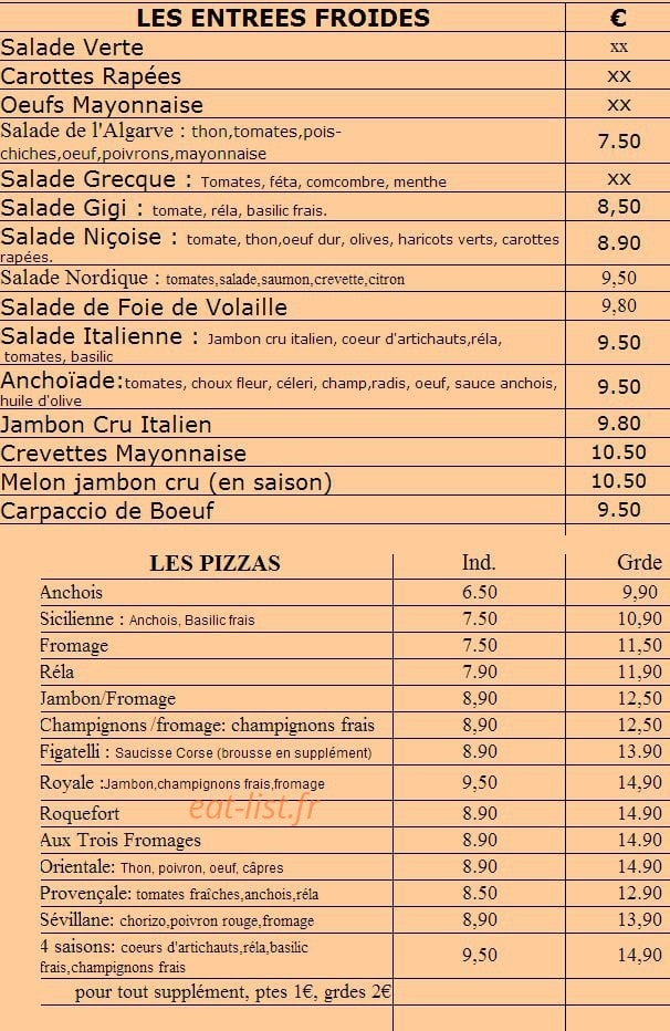 Le Tropicana — carte page 1
