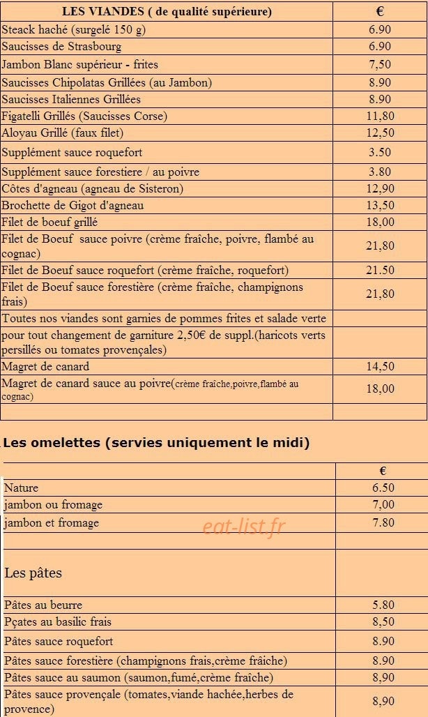 Le Tropicana — carte page 2