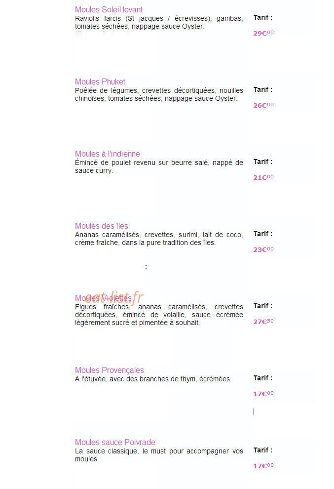 Les Mouettes — carte page 3