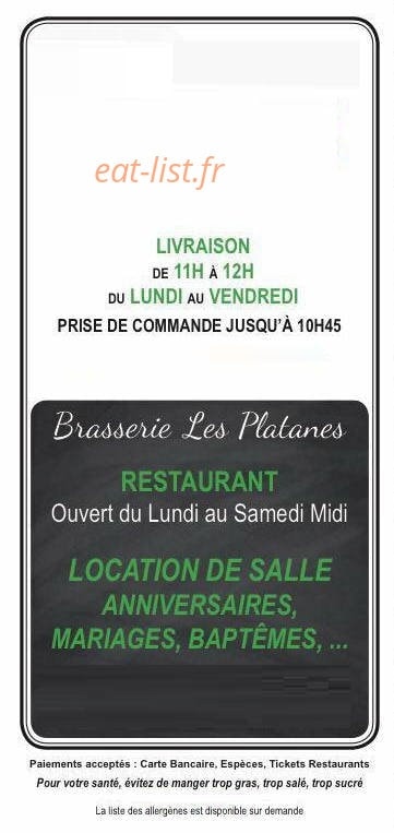 Les platanes — carte page 4
