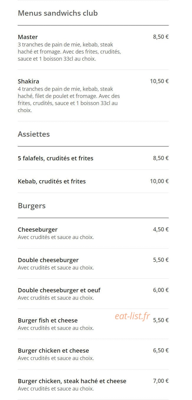 Mister Kebab — carte page 4