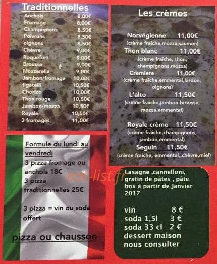 Momento pizze — carte page 1