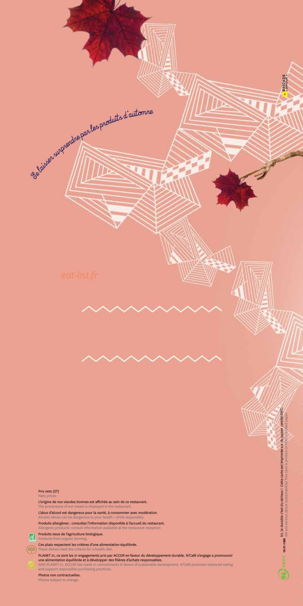 Novotel — carte page 8