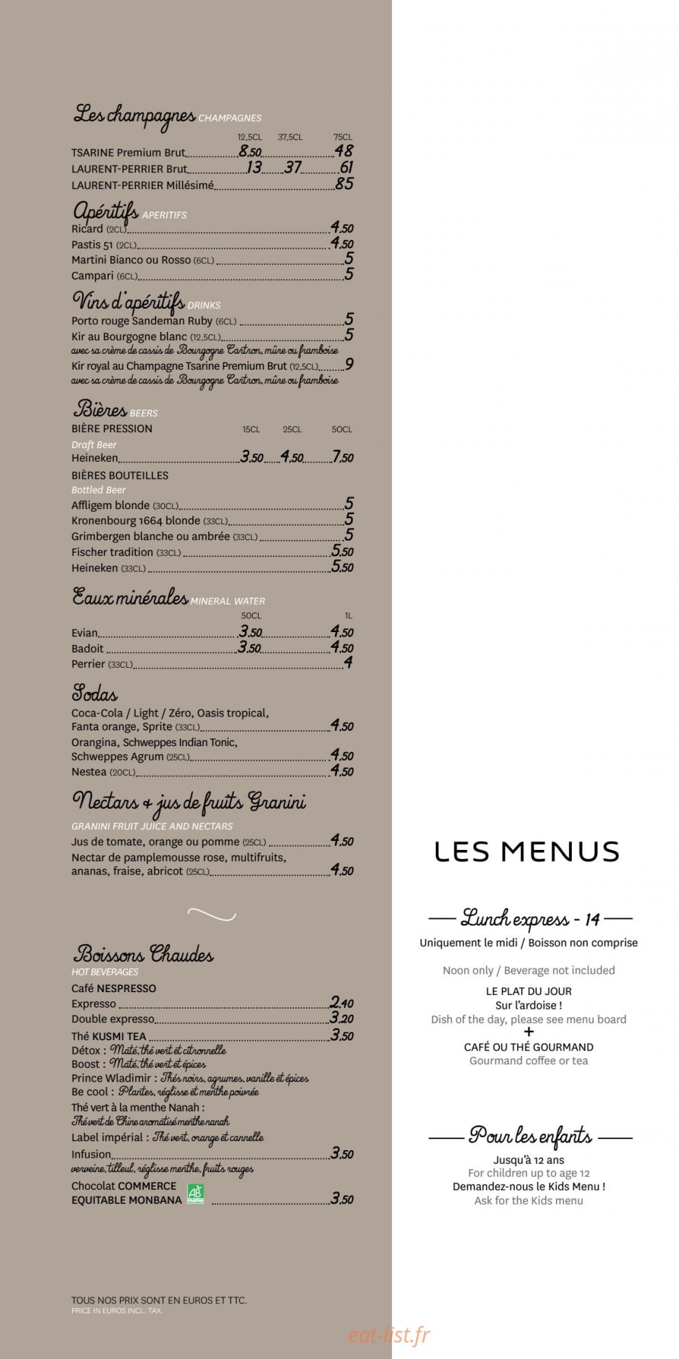 Novotel — carte page 2