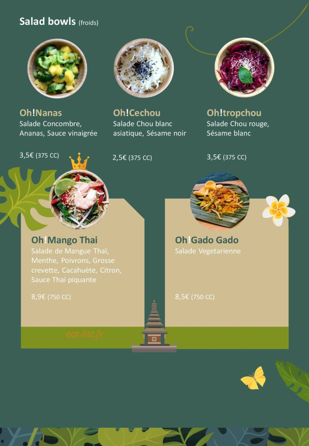 OH!Bowls — carte page 1